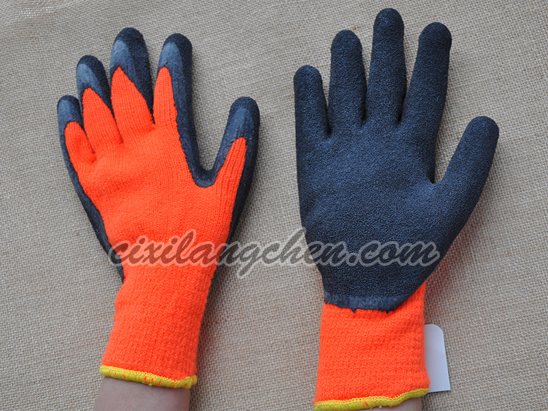 100% acrylic liner Latex coated glove 10A-DIP-001