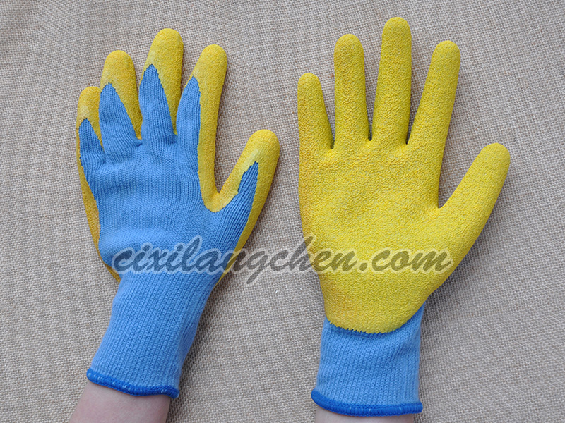 Poly/cotton Latex coated glove 10CT-DIP-003