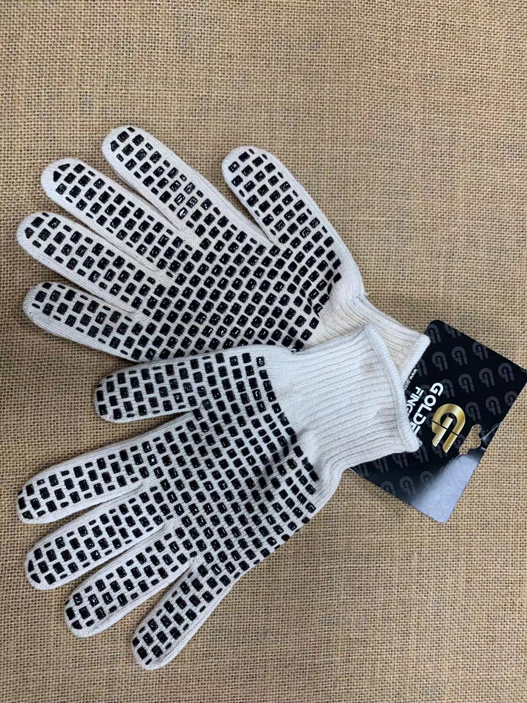 White woolen latex gloves 7G-hand-love-005