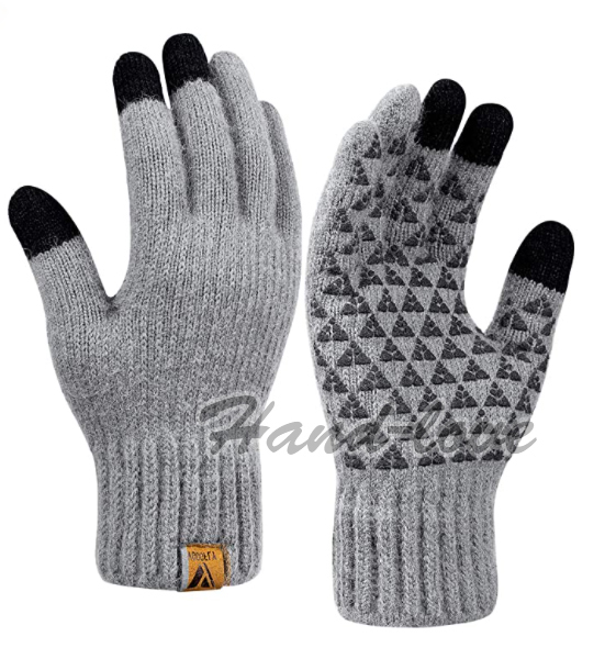 Knitted gloves Hand-love-006